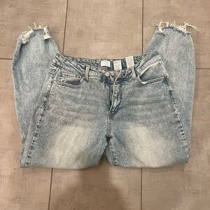 Distressed Light Wash Denim Jeans